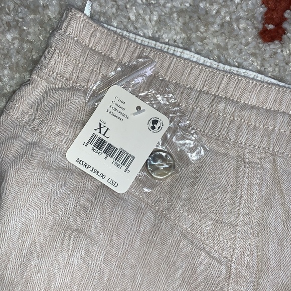 NWT- Free People- Feelin Good Linen Utility Pant- Sz XL- Natural/Oat- TWF - Picture 10 of 16